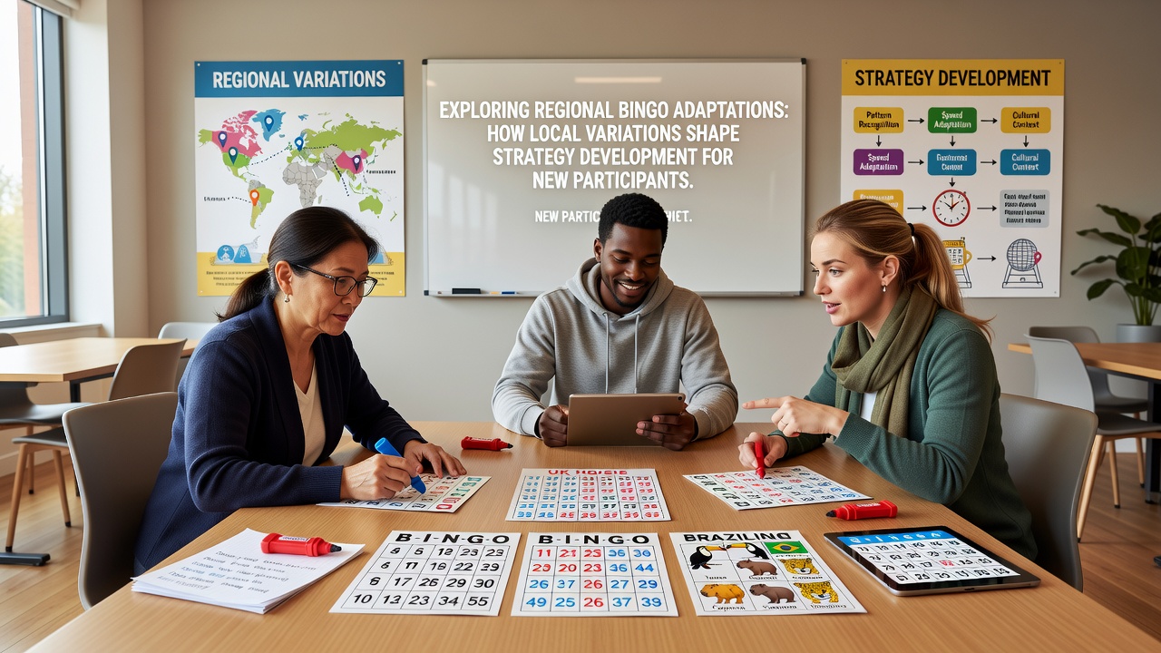 Hybrid bingo play showing strategy development across regional variations